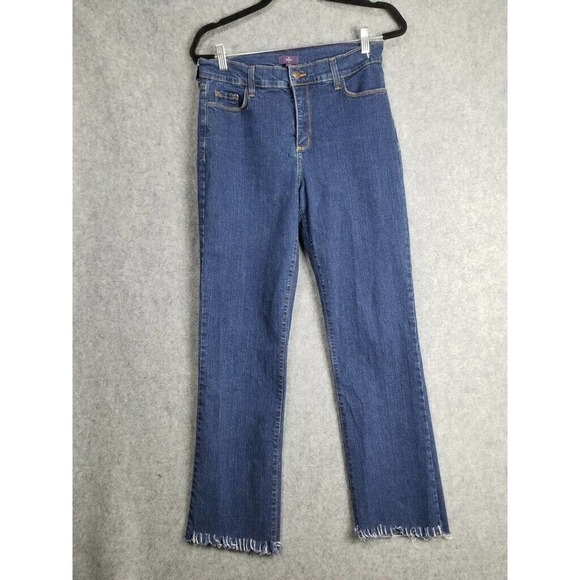 NYDJ Jeans Nydj Jeans Womens 2 Blue Straight High Rise Lift Tuck